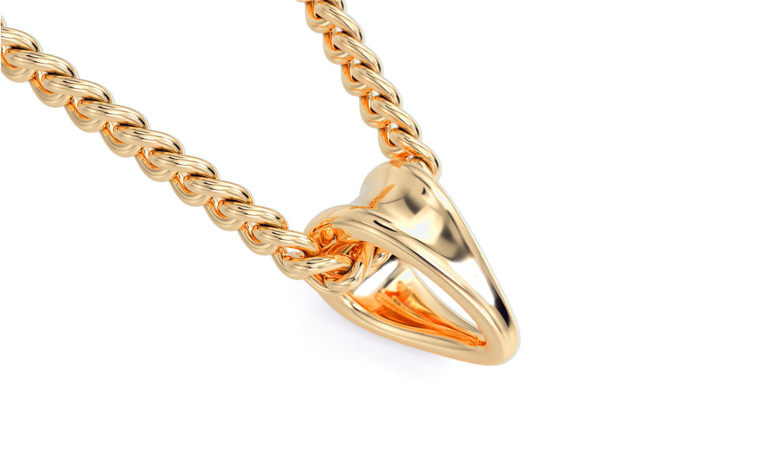 silver bail for pendants 3D print model_5