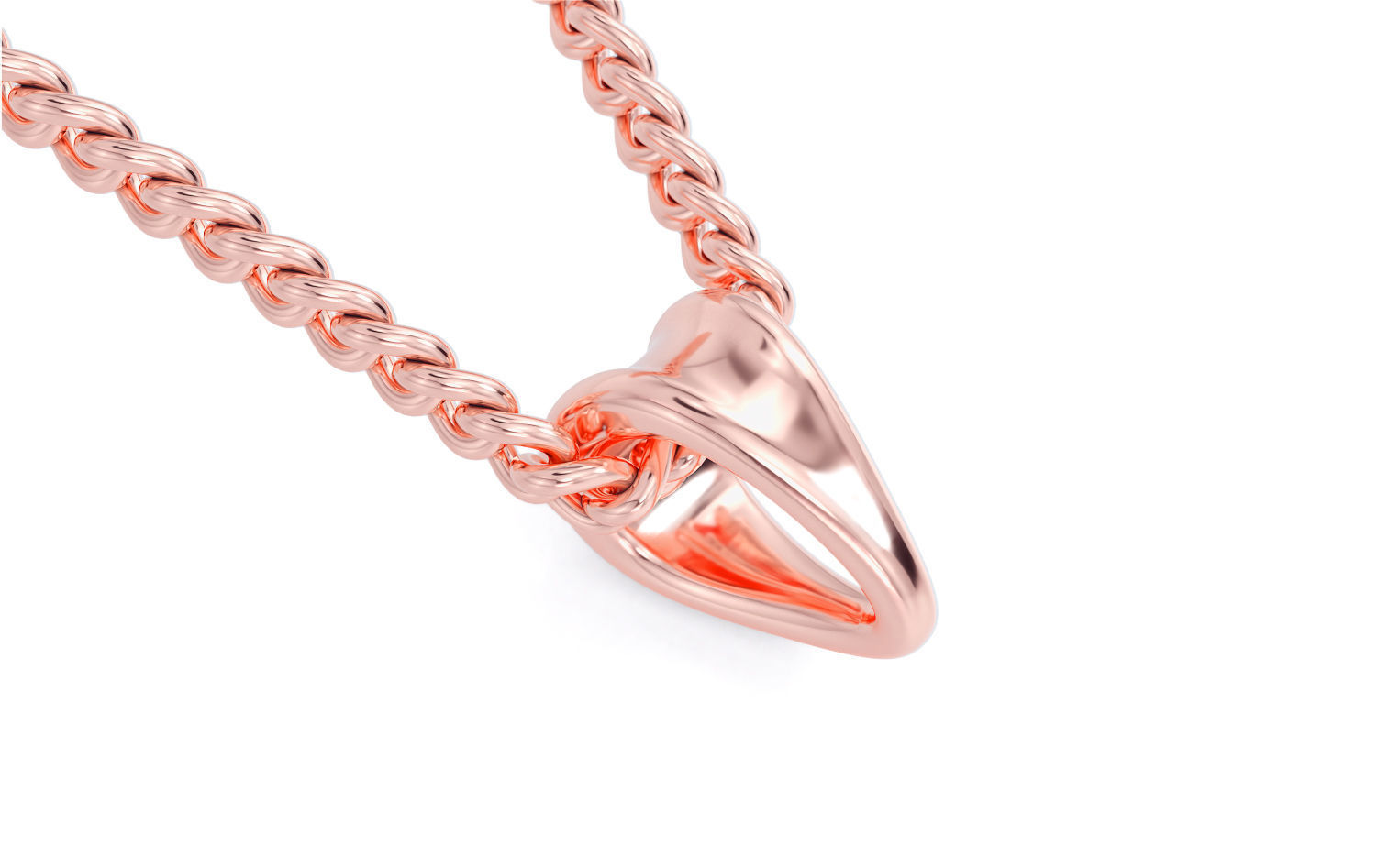 silver bail for pendants 3D print model_10