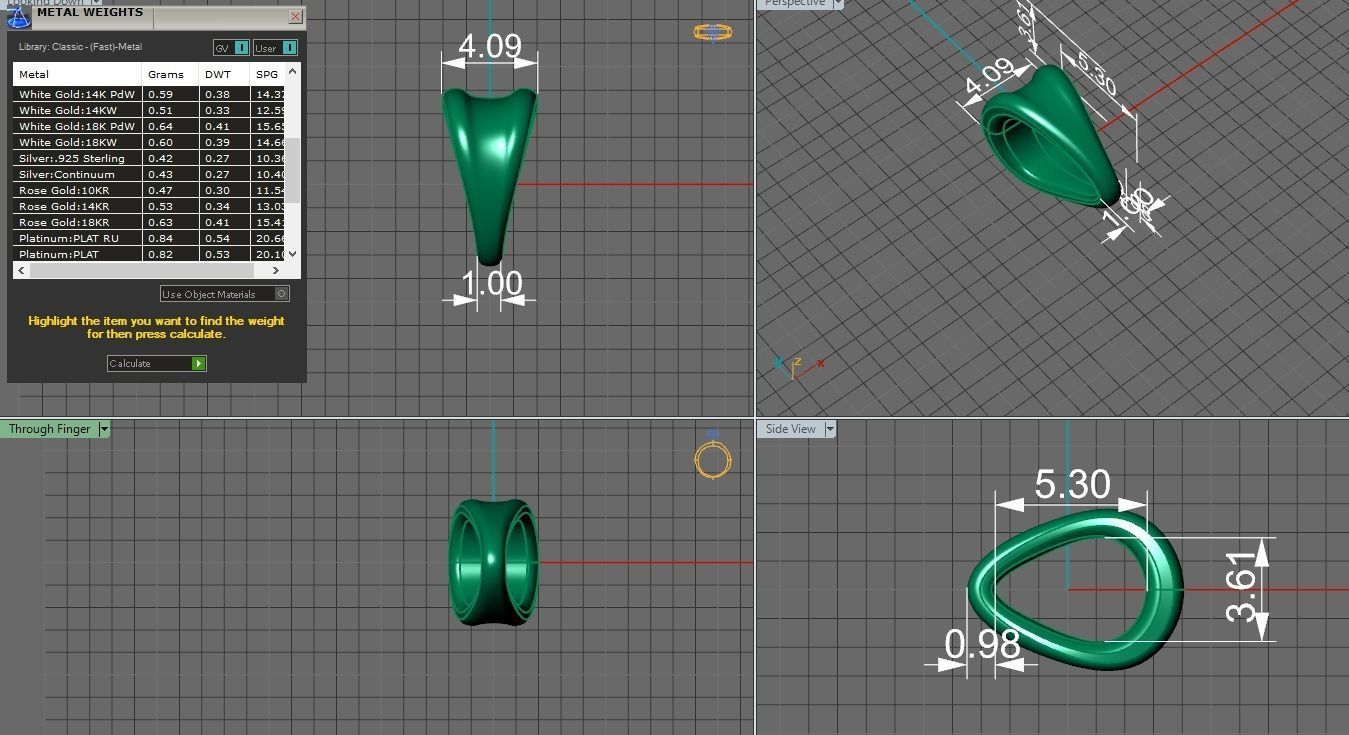 silver bail for pendants 3D print model_1