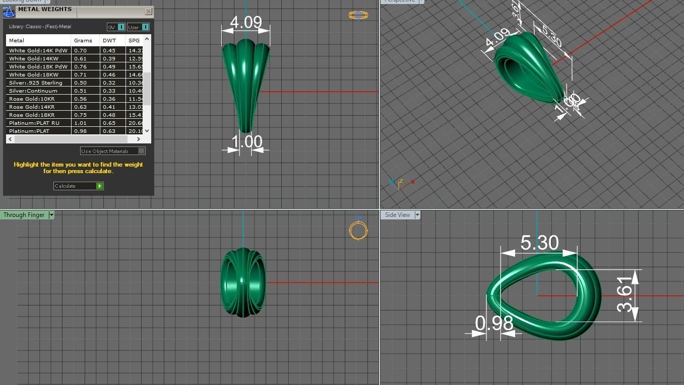 silver bail for pendants 3D print model_2