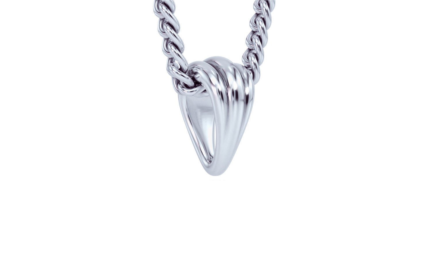silver bail for pendants 3D print model_7