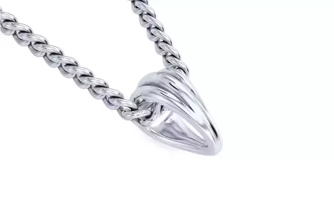 silver bail for pendants 3D print model