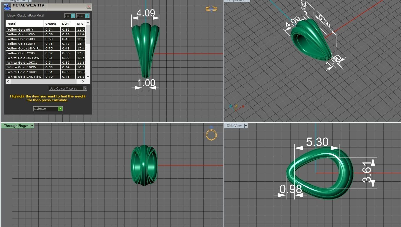 silver bail for pendants 3D print model_1