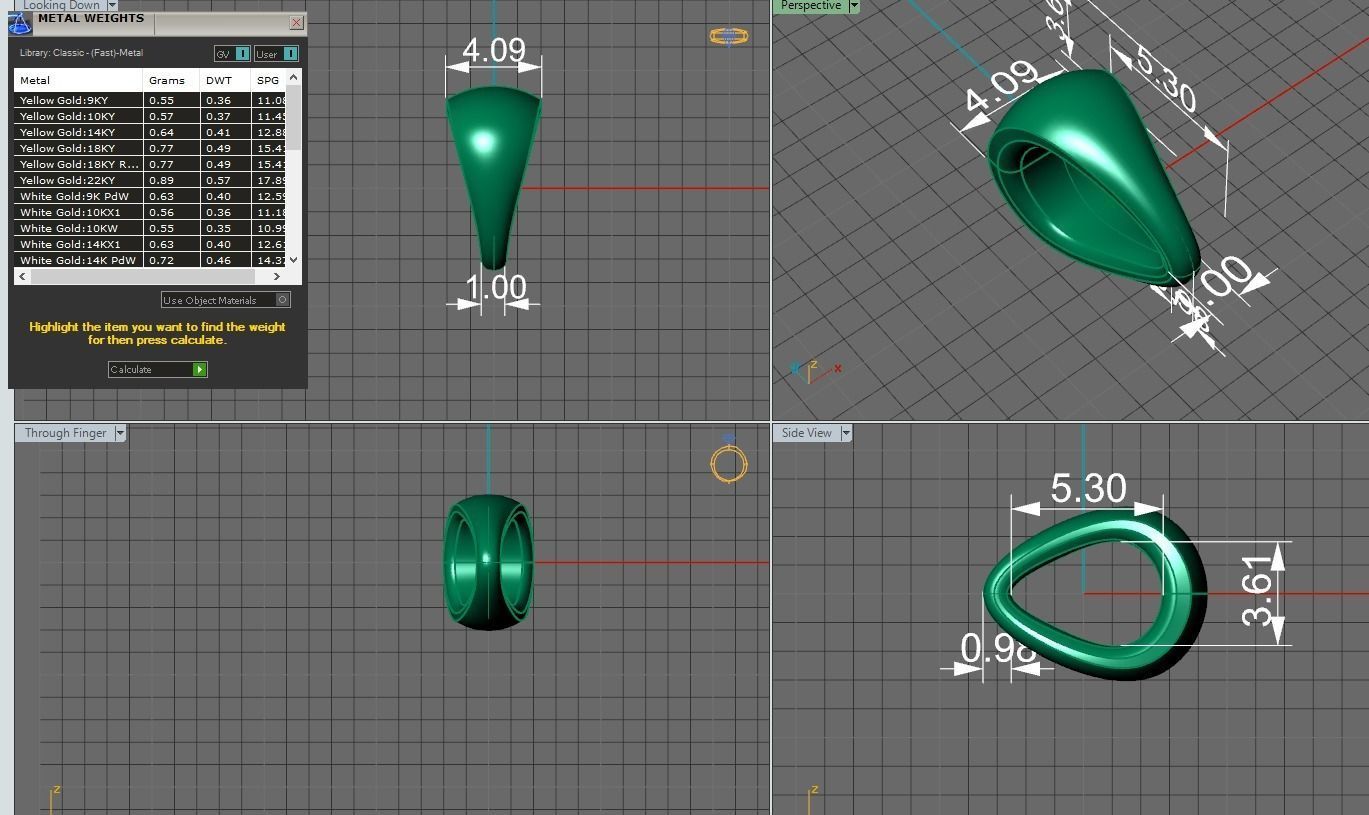 silver bail for pendants 3D print model_2