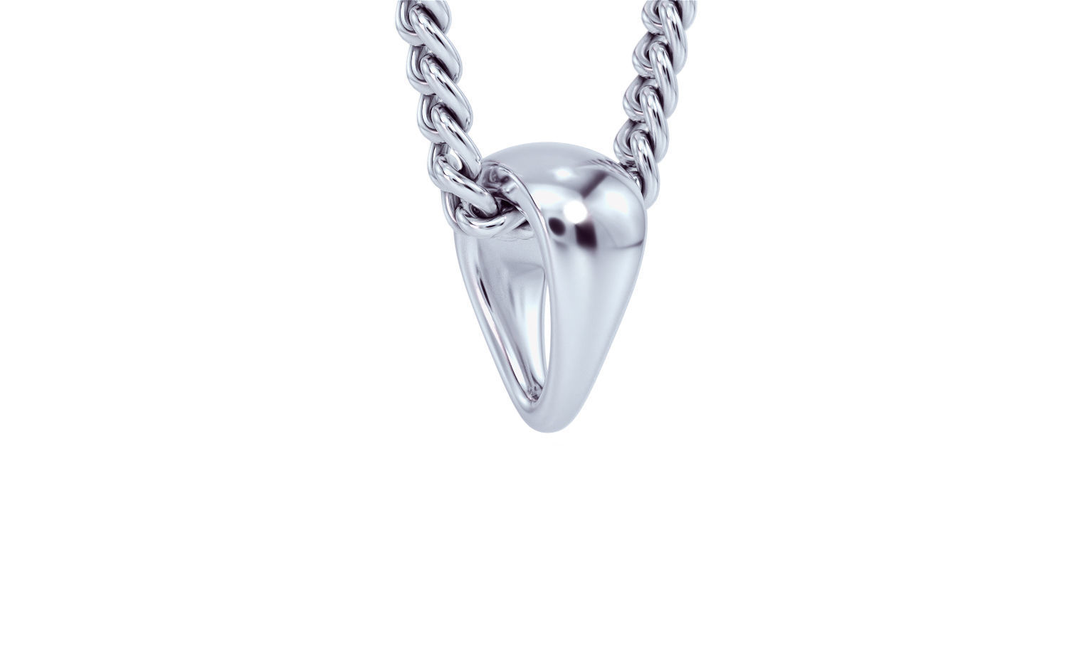 silver bail for pendants 3D print model_7