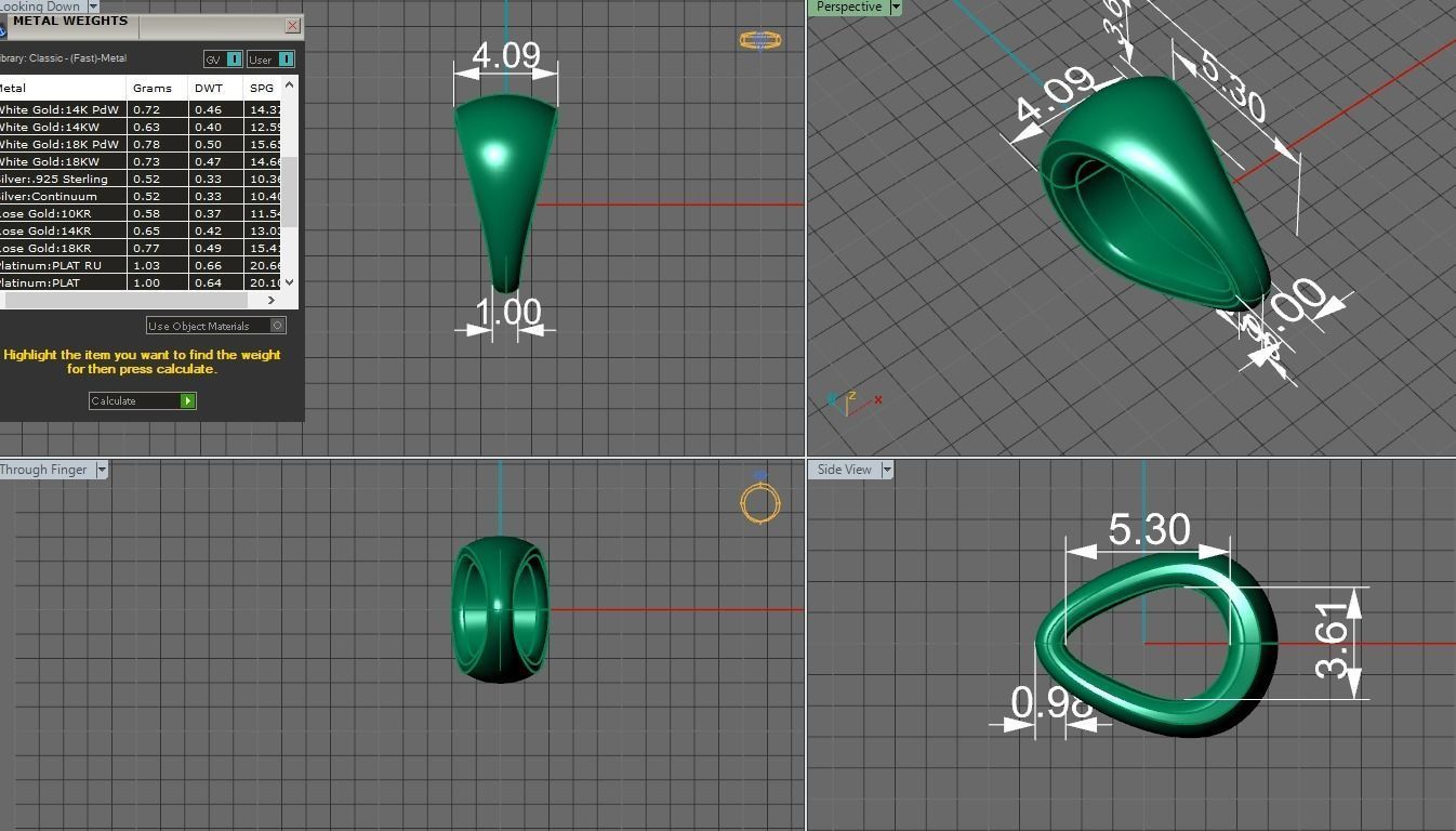 silver bail for pendants 3D print model_1