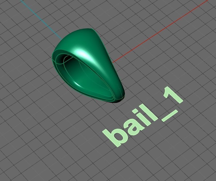 silver bail for pendants 3D print model_11