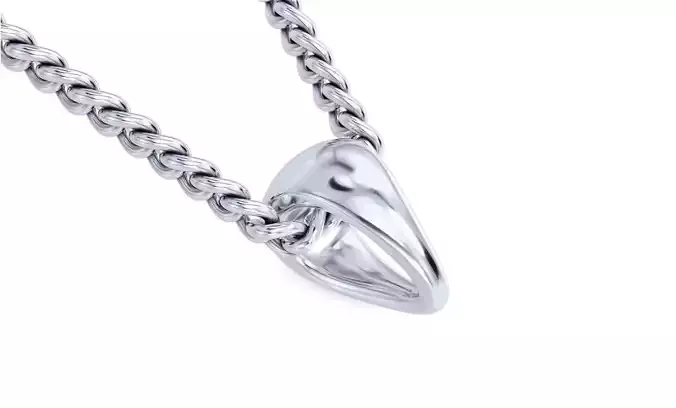 silver bail for pendants 3D print model