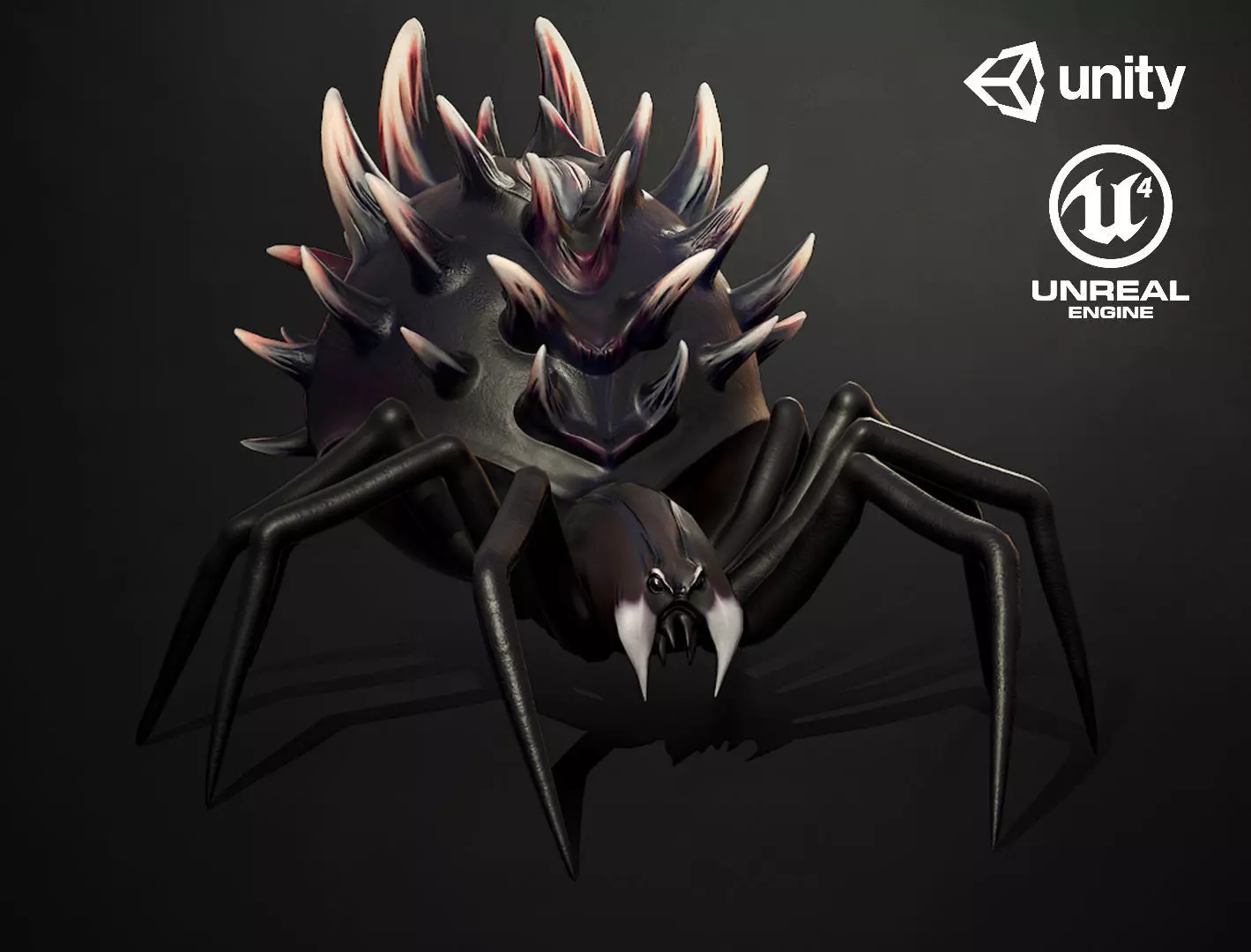 Spider insect3 - Game Ready Low-poly 3D model Low-poly 3D model_0