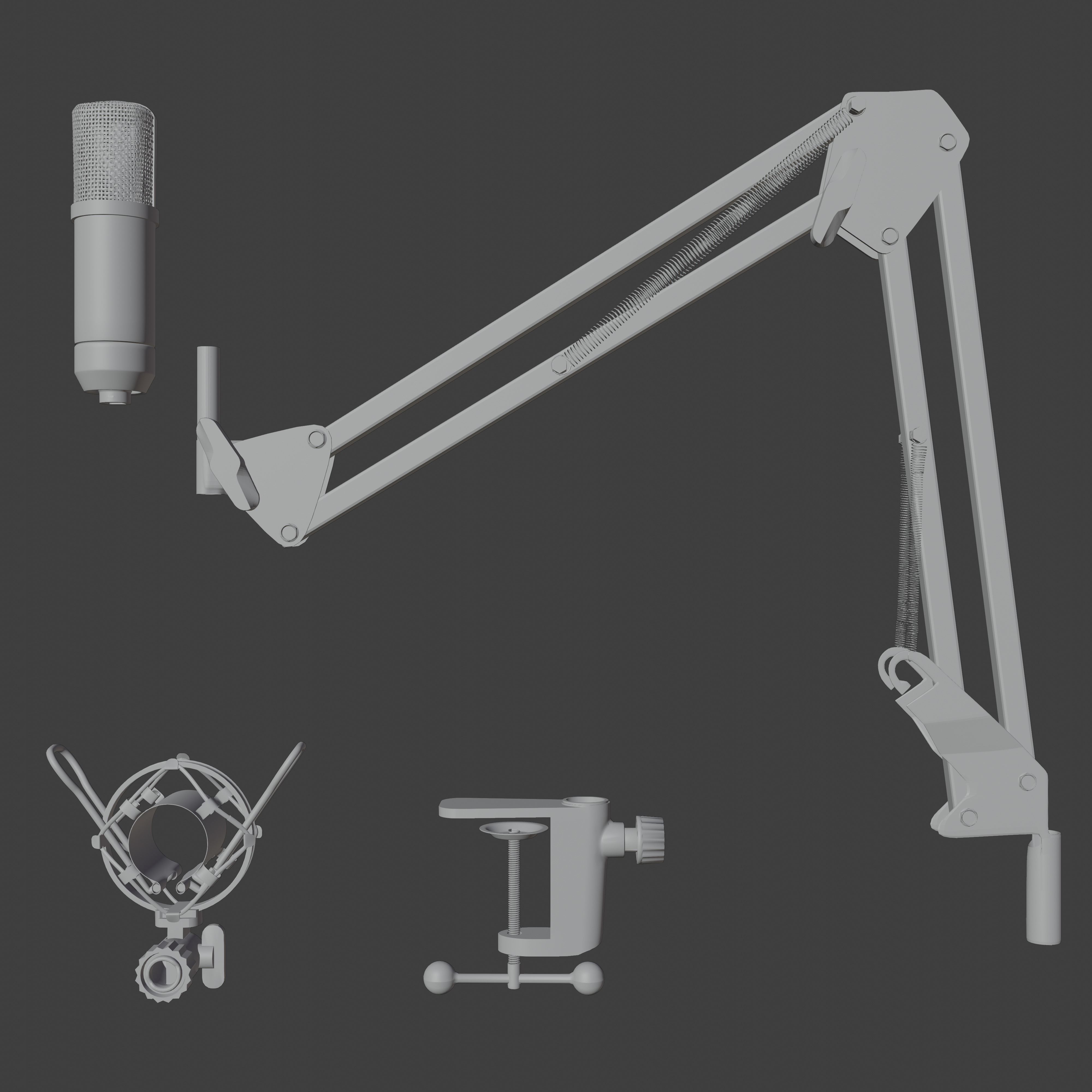 Microphone for render 3D model_4