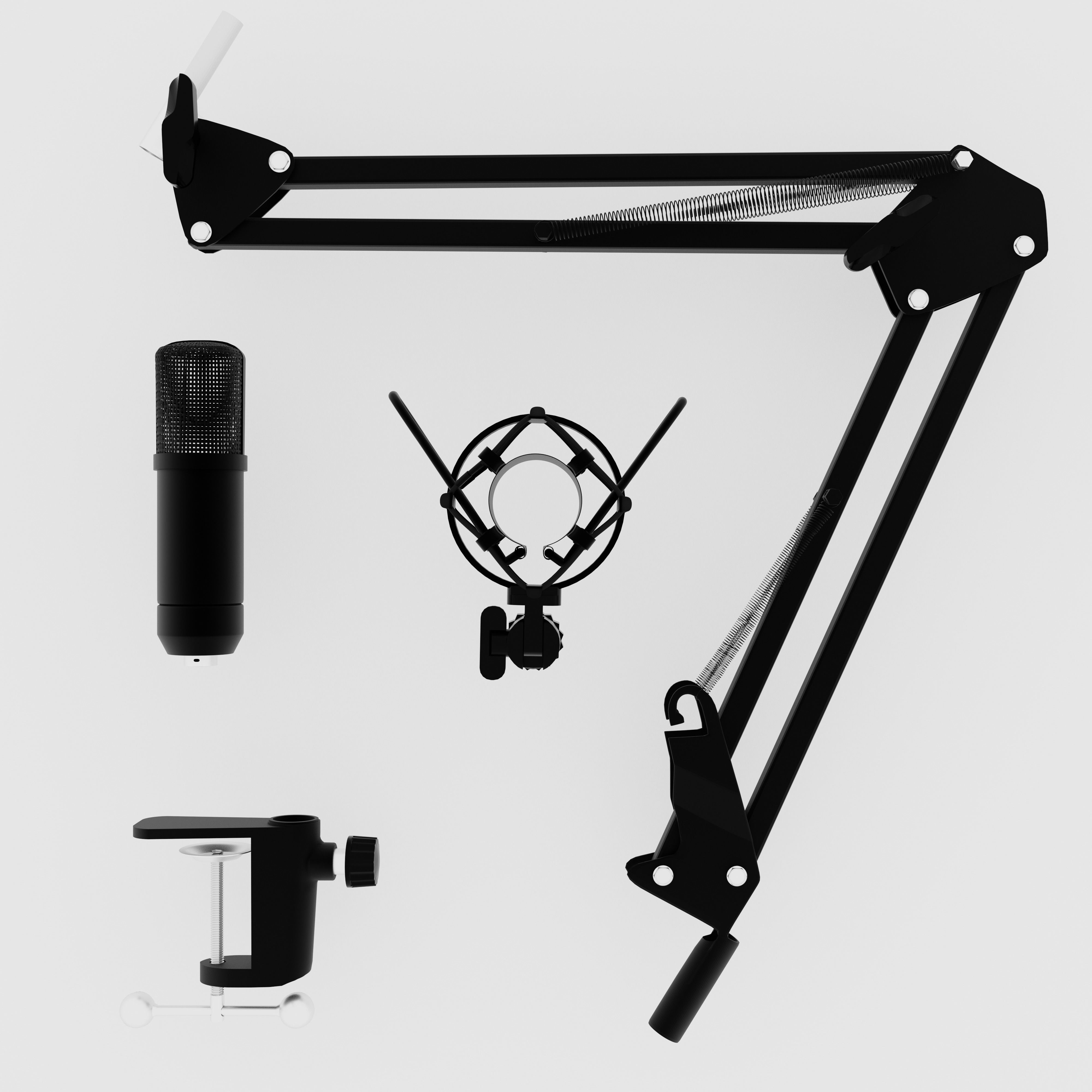 Microphone for render 3D model_3