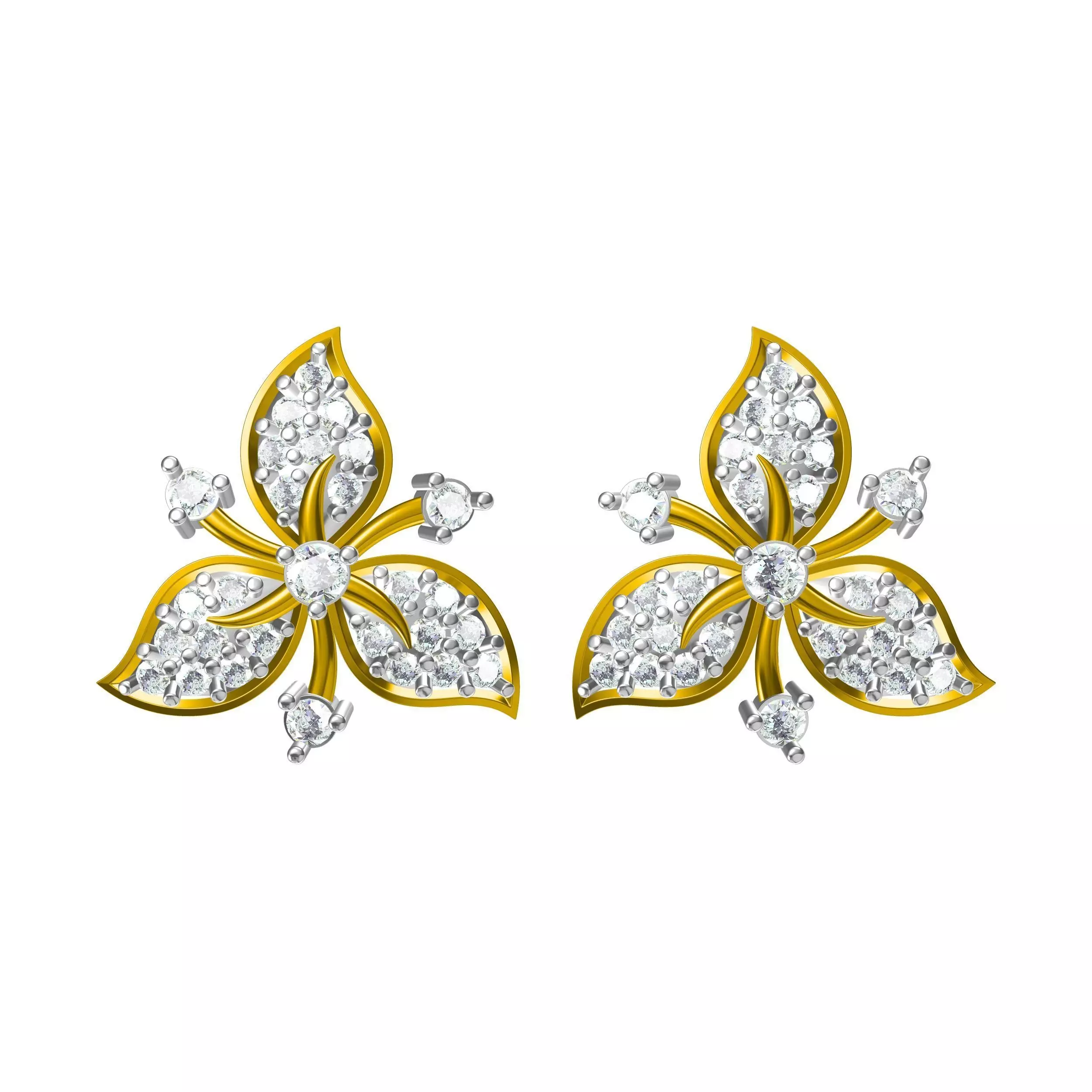 three leaf stud 3D print model