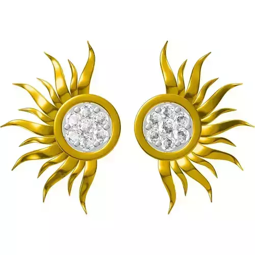 sun diamond stud 3D print model