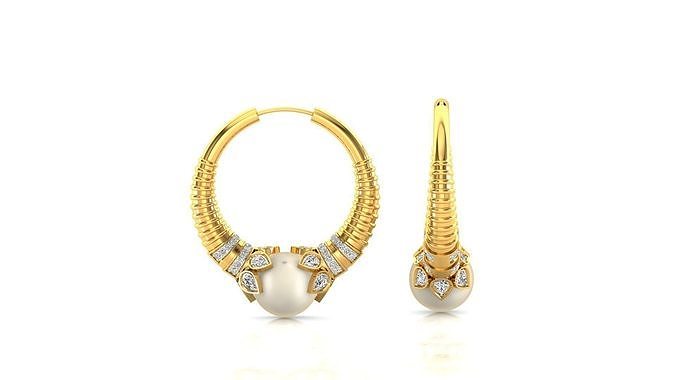 pearl earring 3D print model