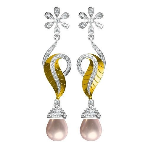 pearl diamond earring 3D print model