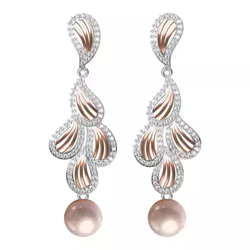 gold pearl earring