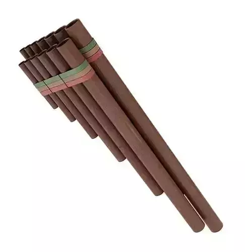 Traditional Andean Panpipe 3D model