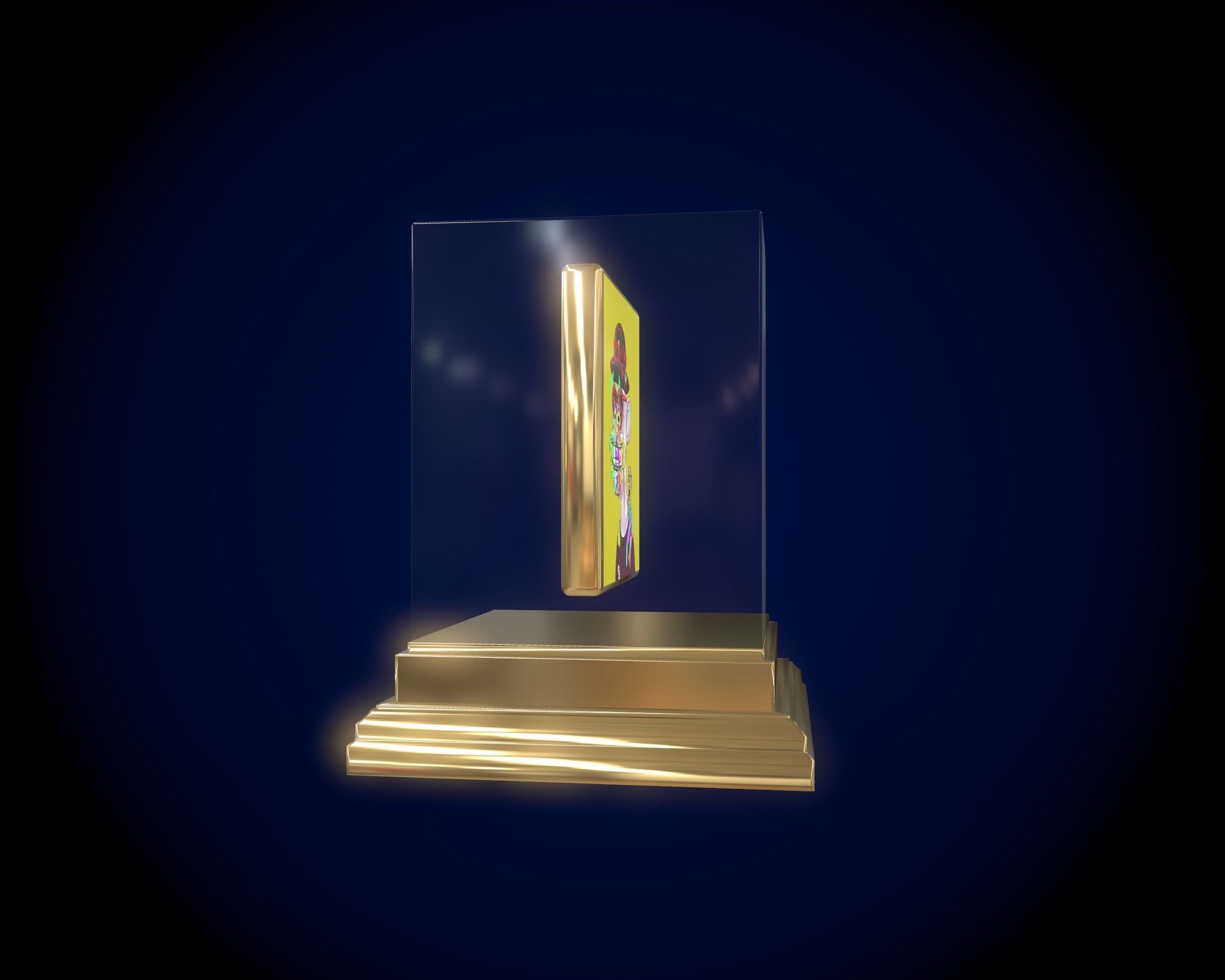 Mutant Ape 15 Gold Club Low-poly 3D model_9