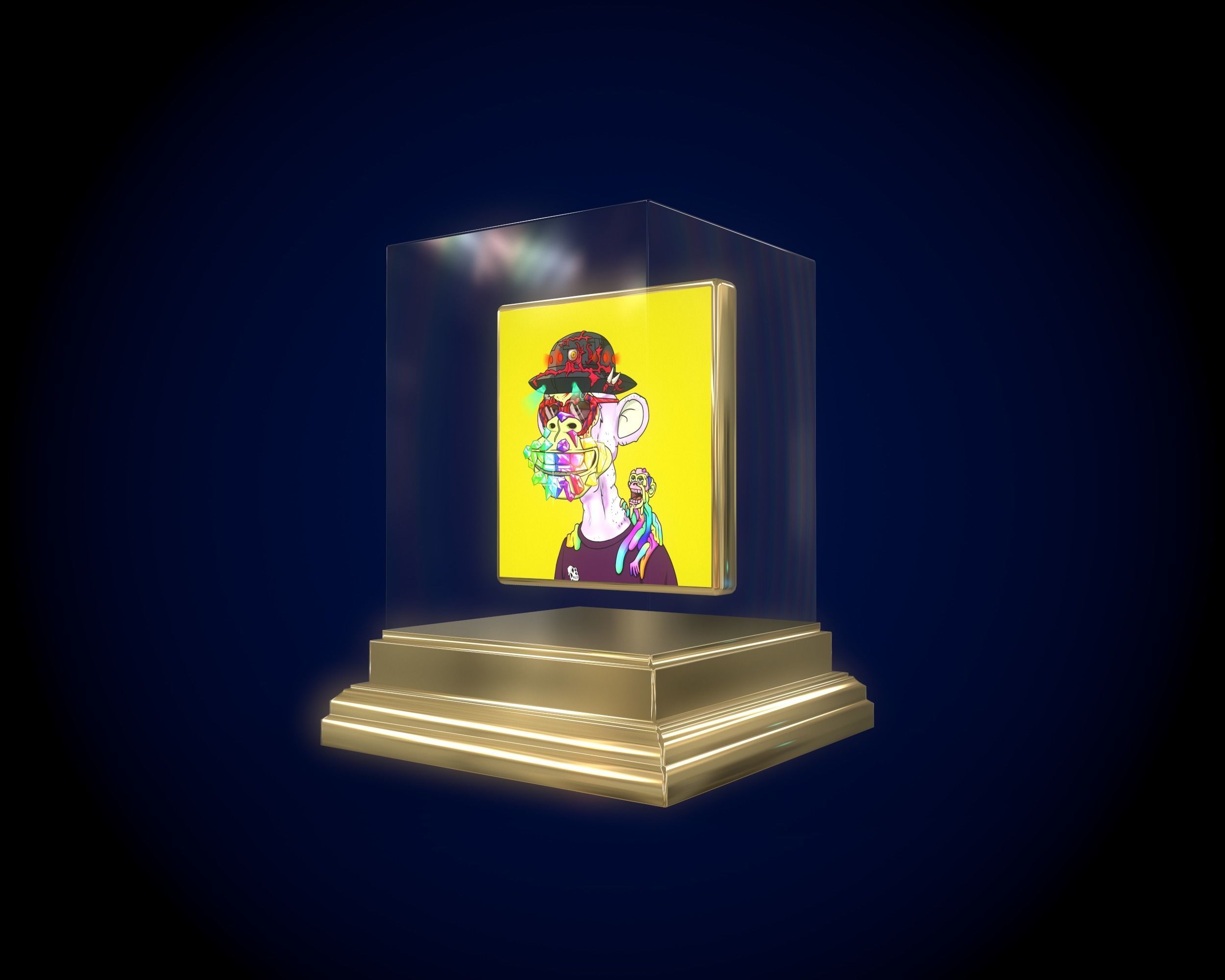 Mutant Ape 15 Gold Club Low-poly 3D model_5