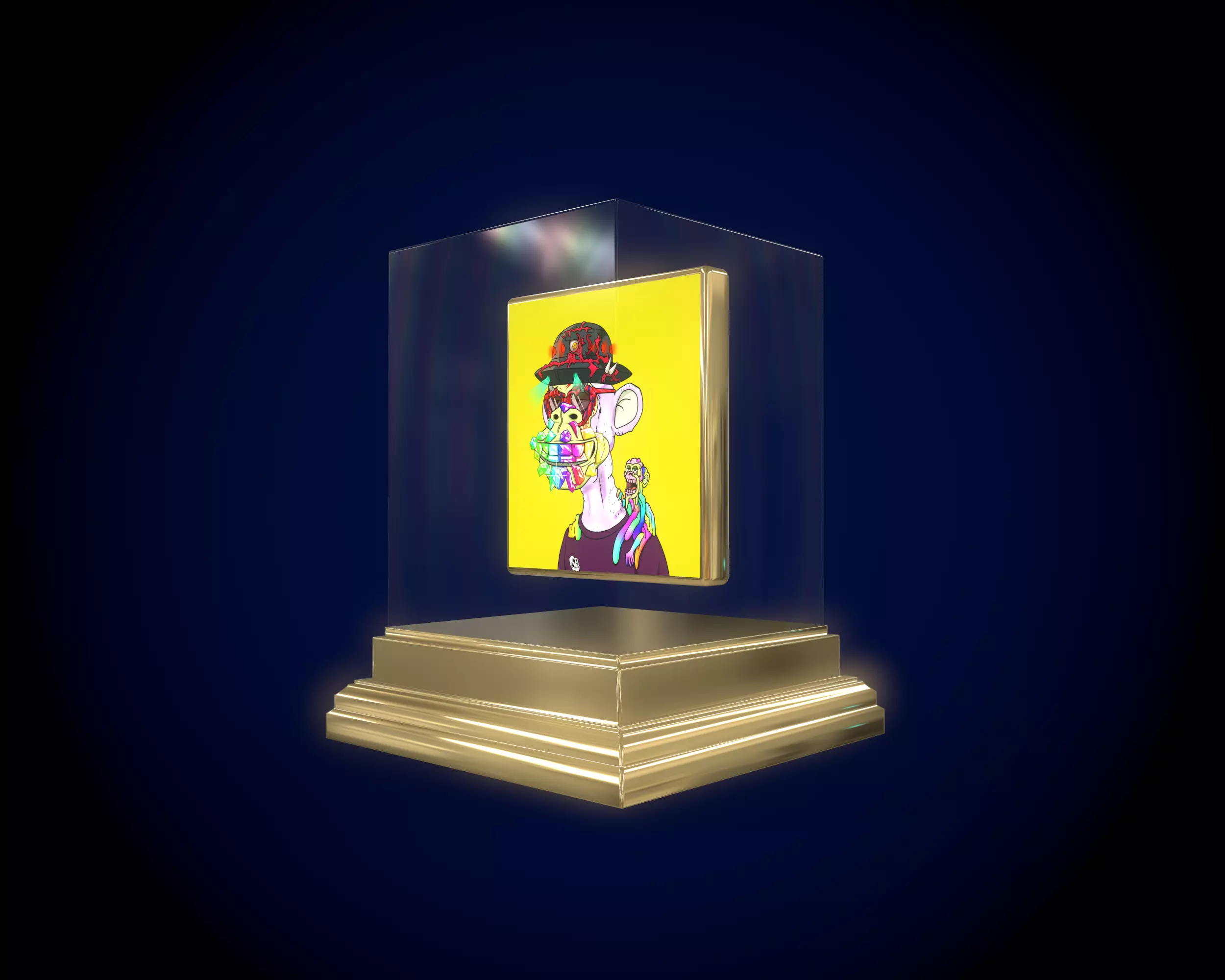 Mutant Ape 15 Gold Club Low-poly 3D model_0