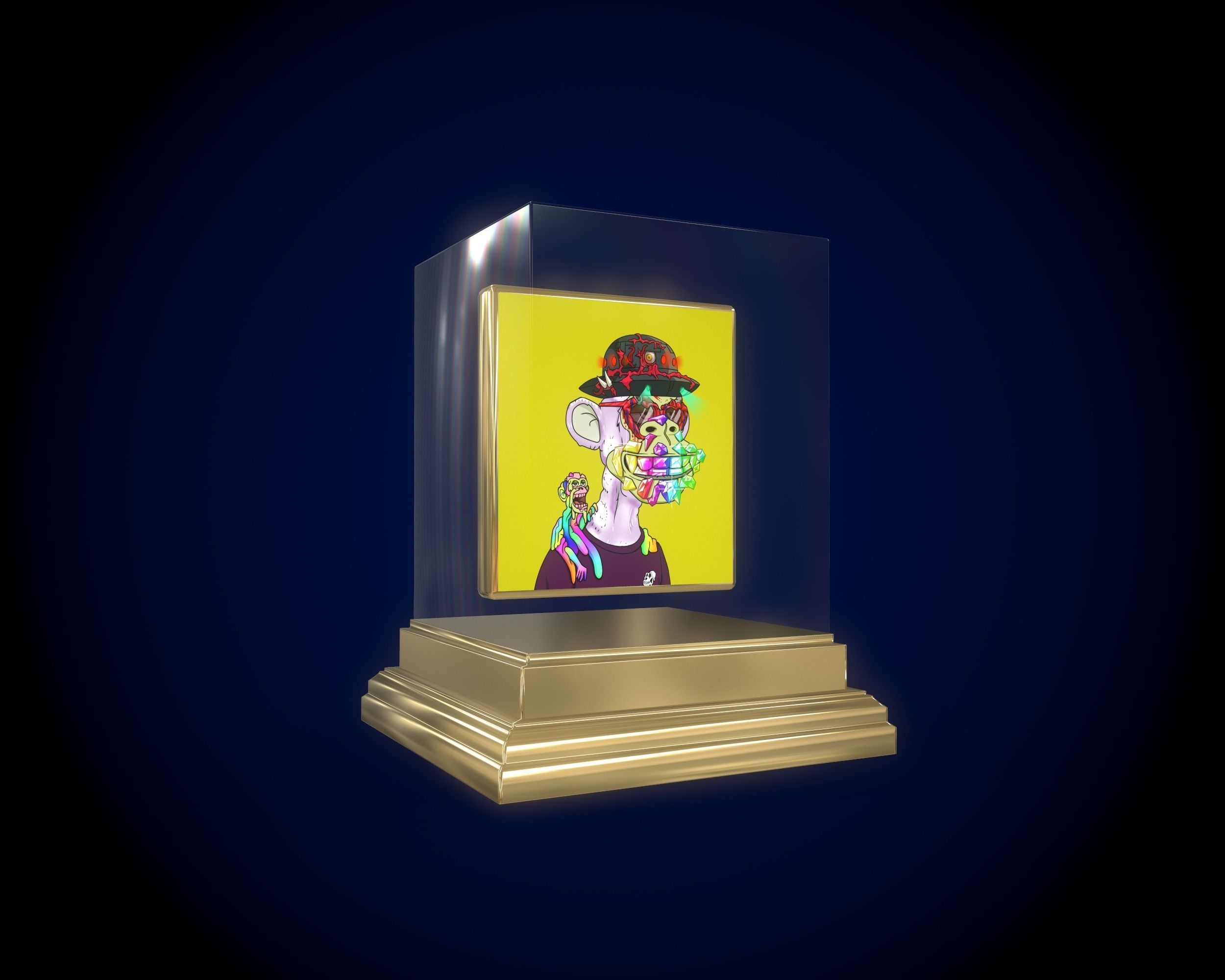 Mutant Ape 15 Gold Club Low-poly 3D model_4