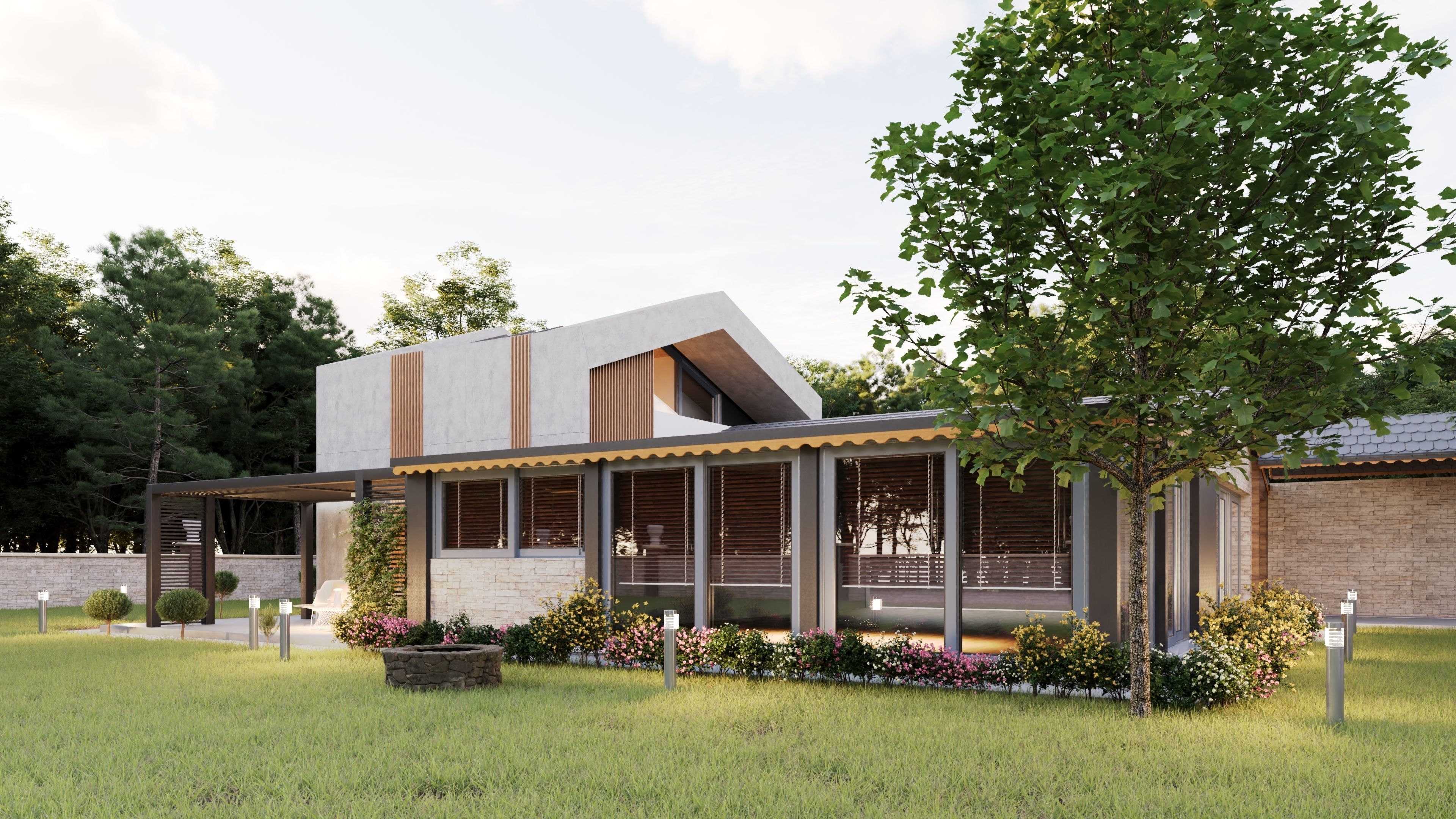 Modern Villa Exterior Model 3dsmax 3D model_1