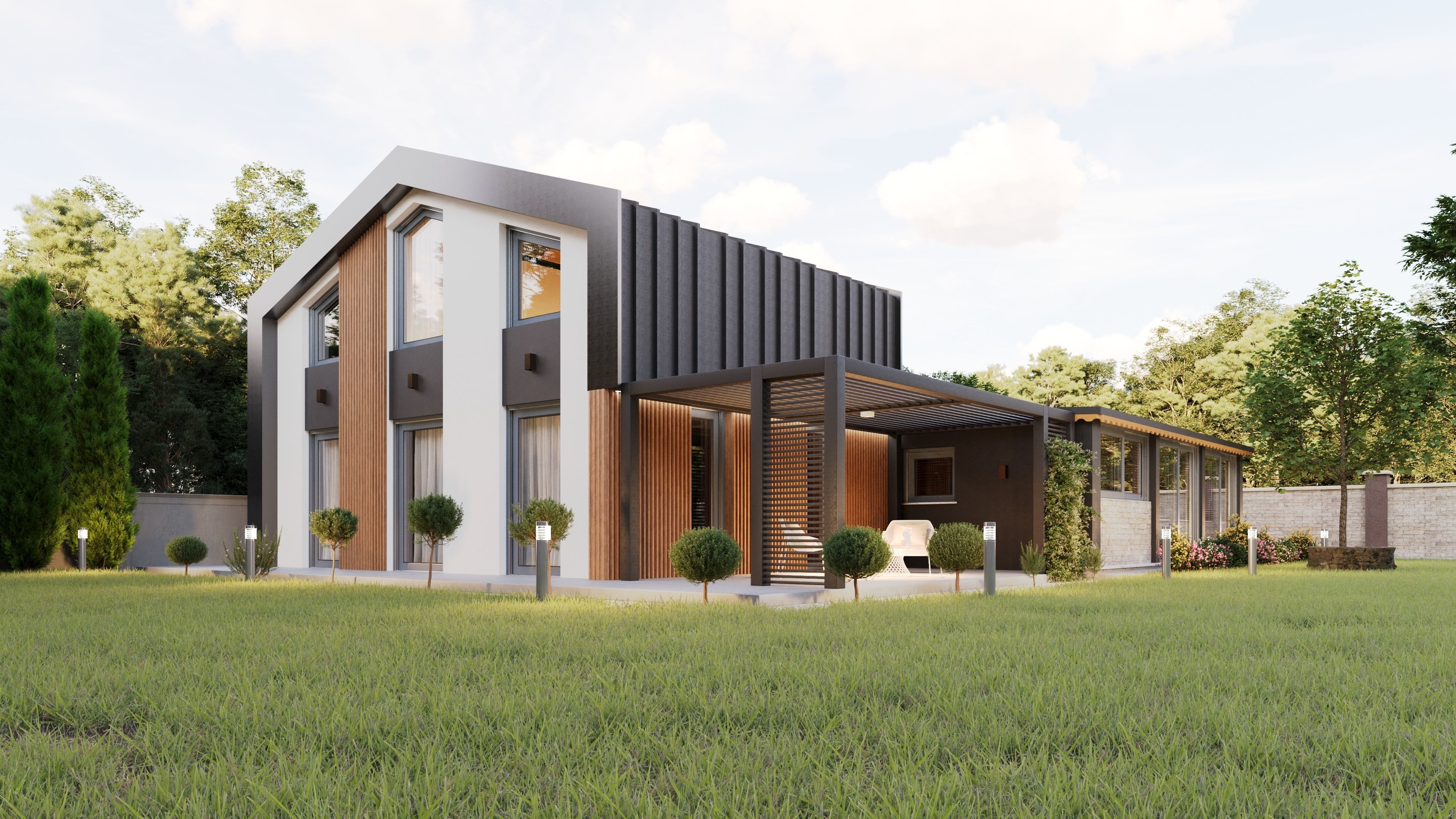 Modern Villa Exterior Model 3dsmax 3D model_2