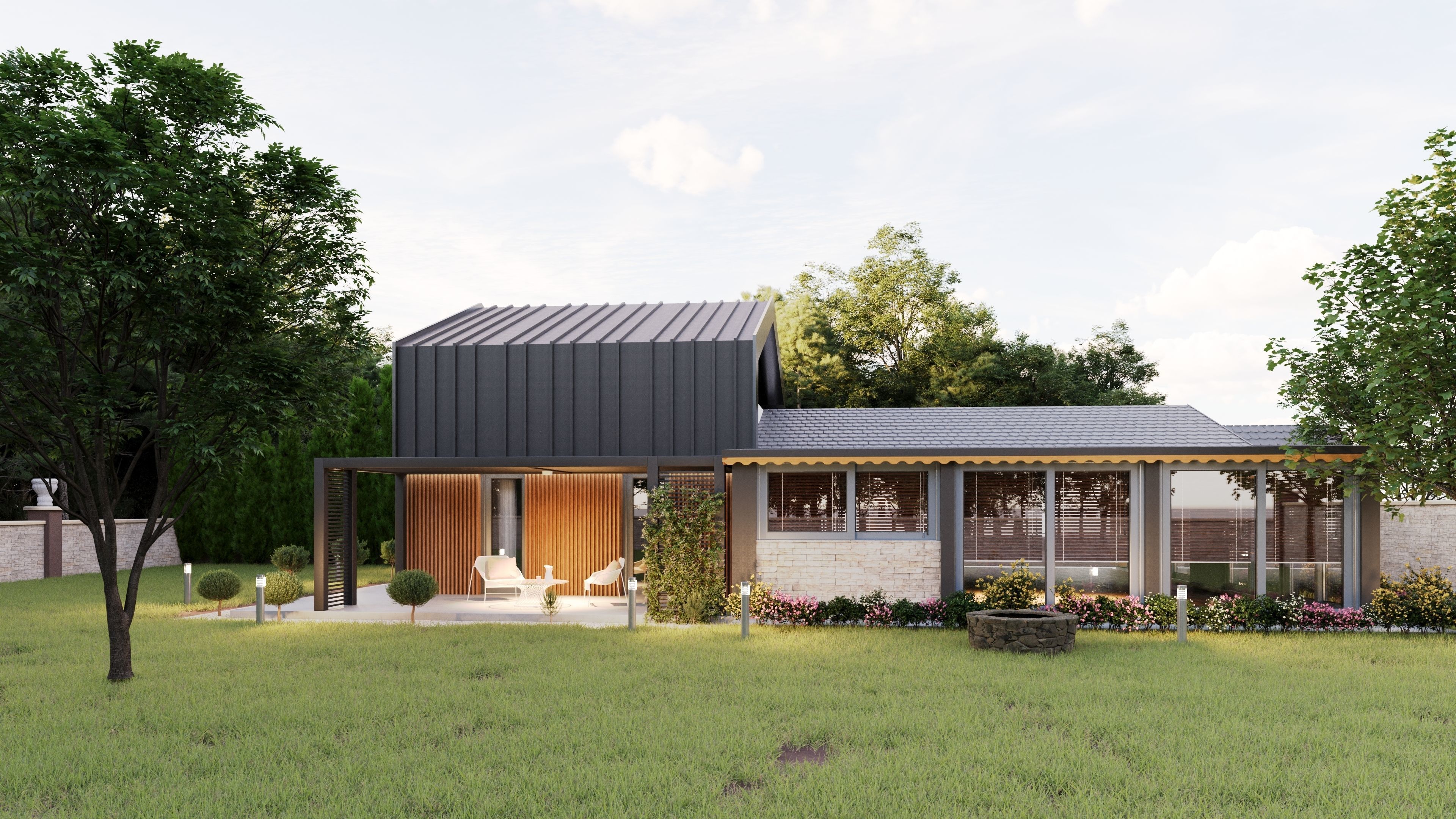 Modern Villa Exterior Model 3dsmax 3D model_3