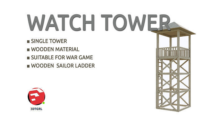 TOWER-2-SAILOR LADDER Low-poly 3D model