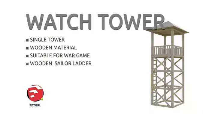 TOWER-2-SAILOR LADDER Low-poly 3D model