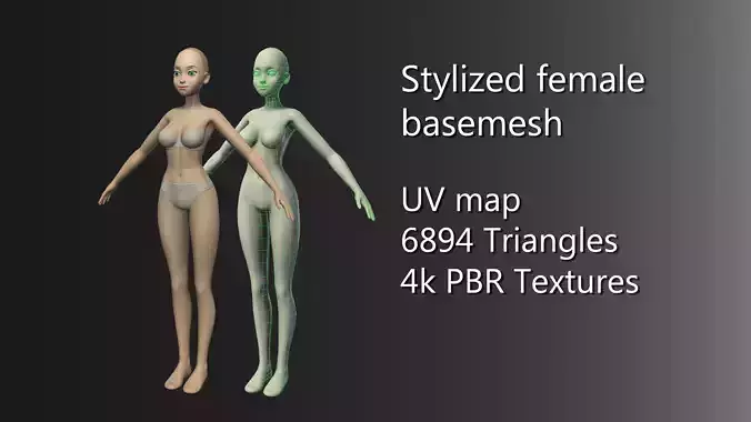 Stylized female basemesh