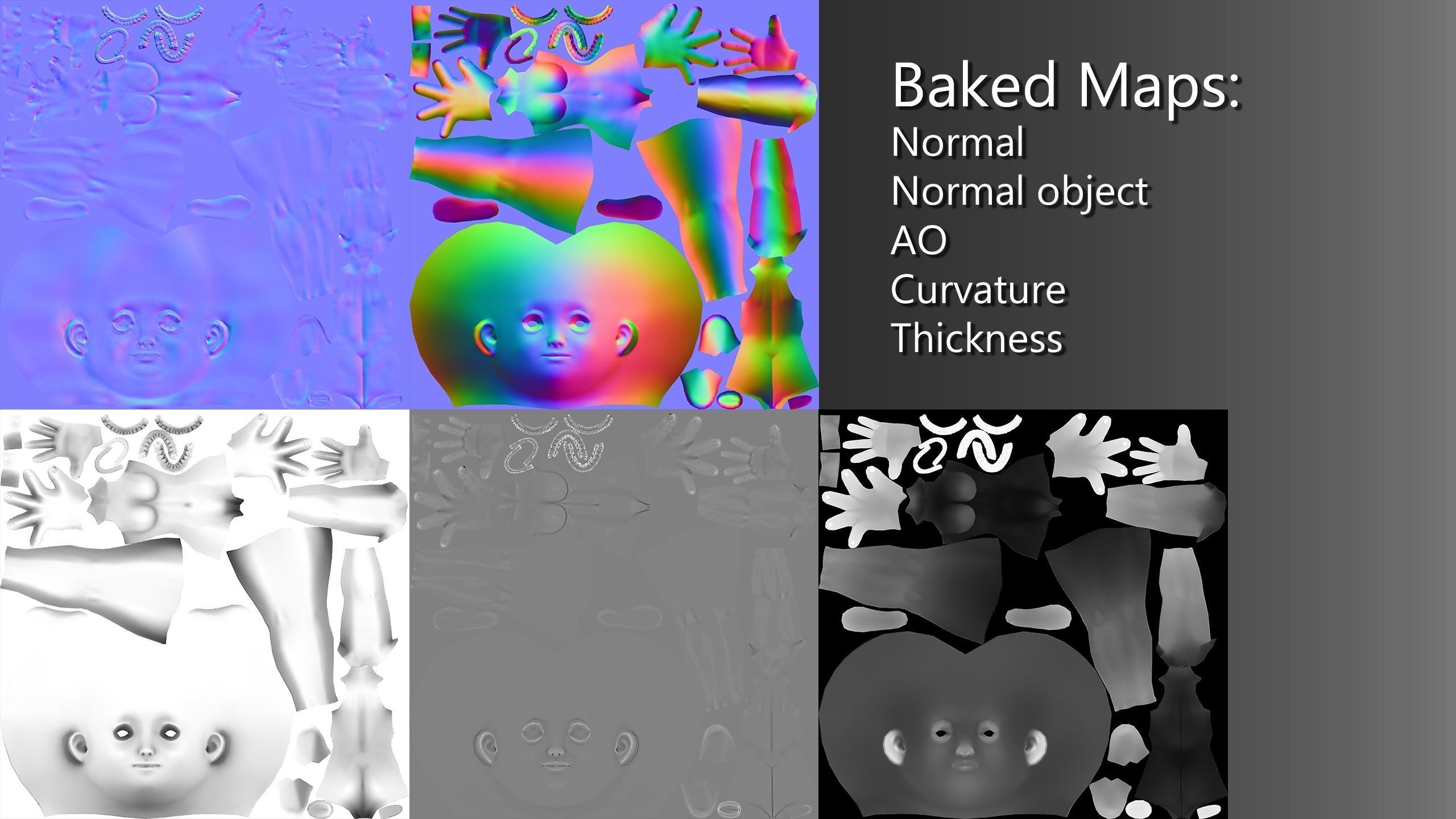 Stylized female basemesh Low-poly 3D model_8