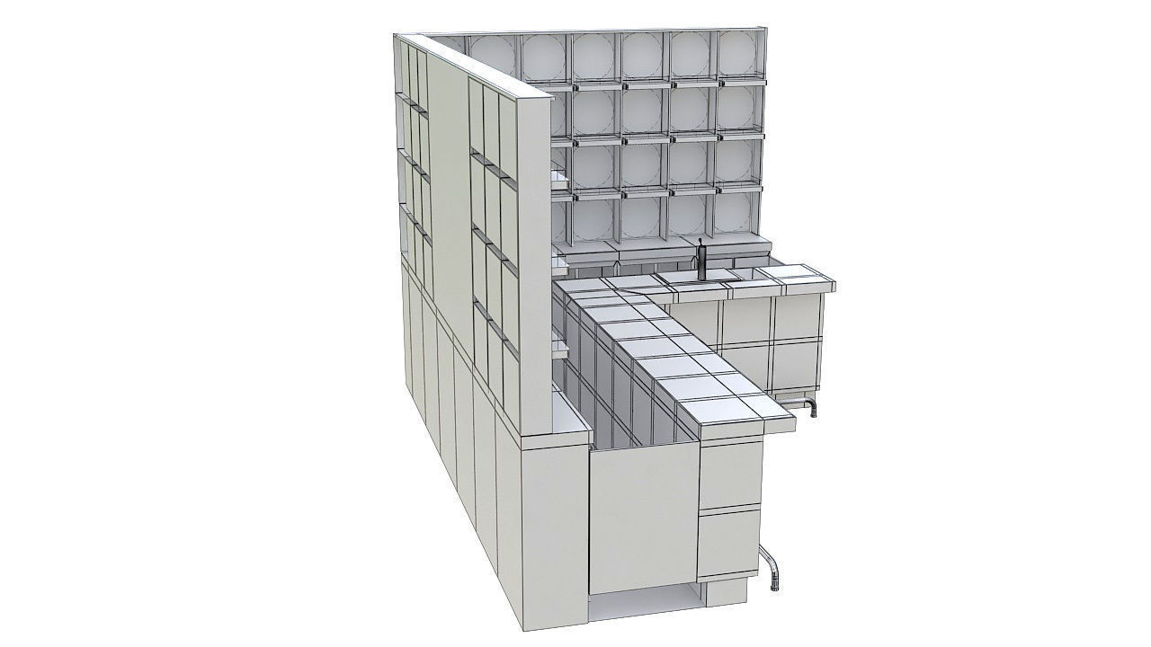 Corner bar 3D model_8