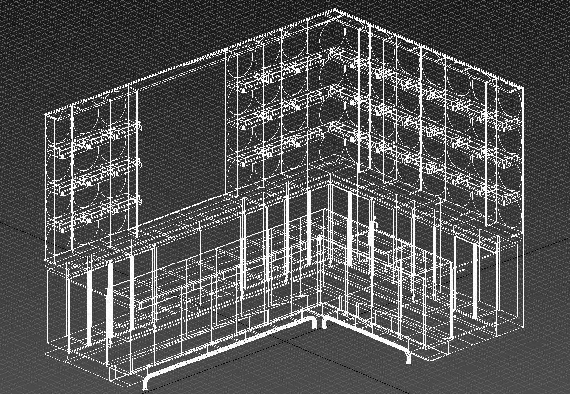 Corner bar 3D model_13