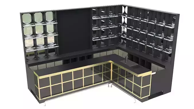 Corner bar 3D model