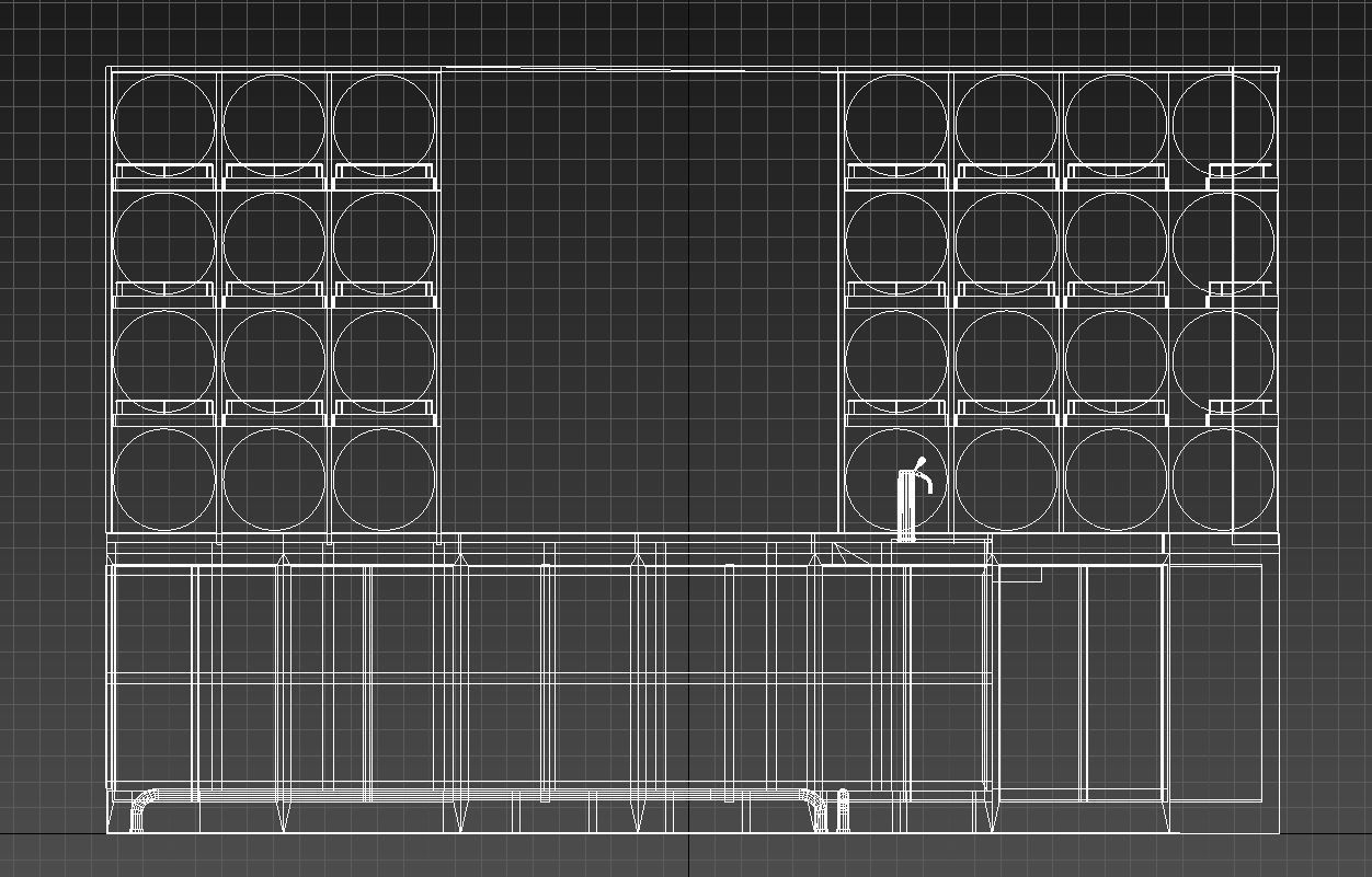 Corner bar 3D model_11