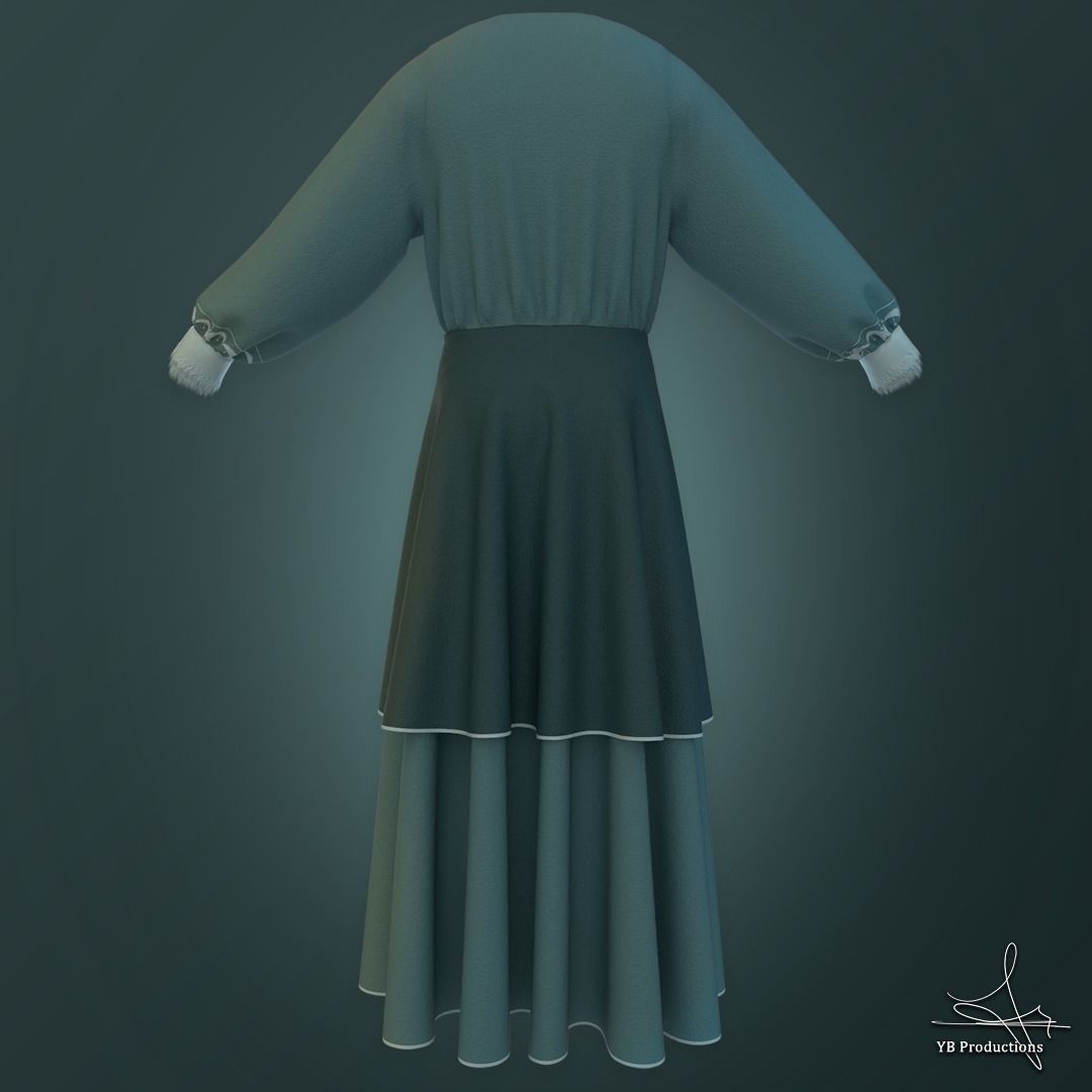 Male winter cloths 3D model_1