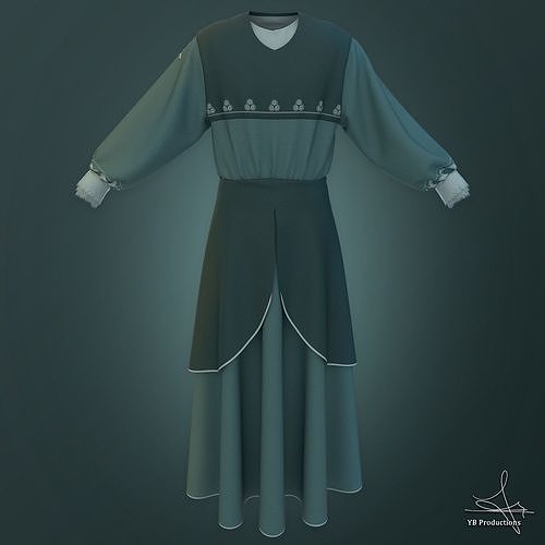 Male winter cloths 3D model