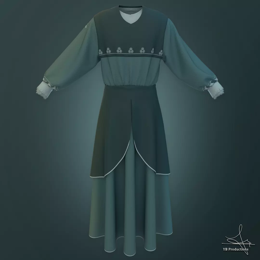 Male winter cloths 3D model_0