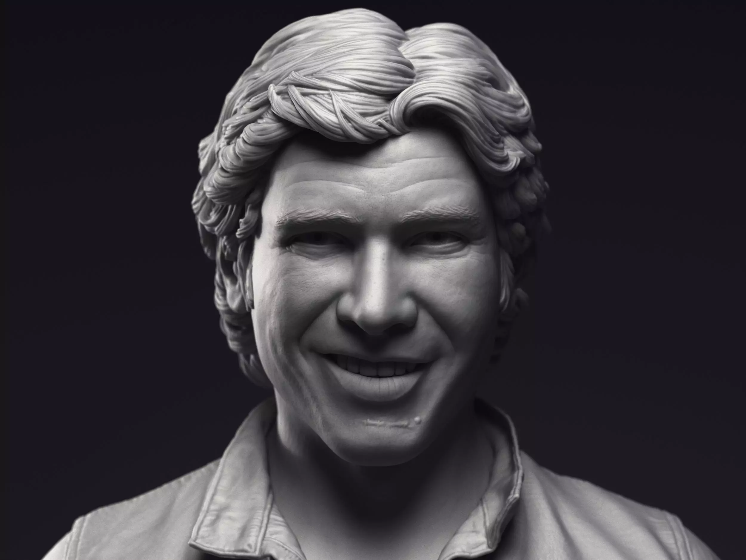 Harrison Ford as Han Solo Bust Printable 3D Model 3D print model_0