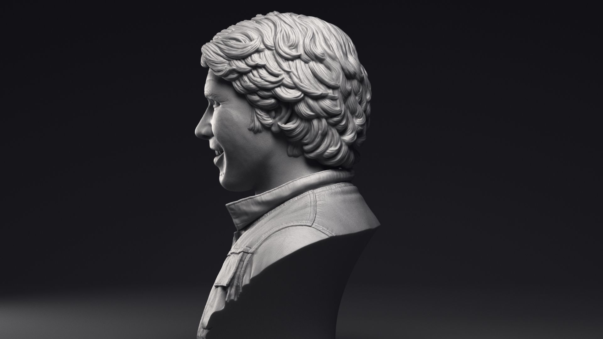 Harrison Ford as Han Solo Bust Printable 3D Model 3D print model_17