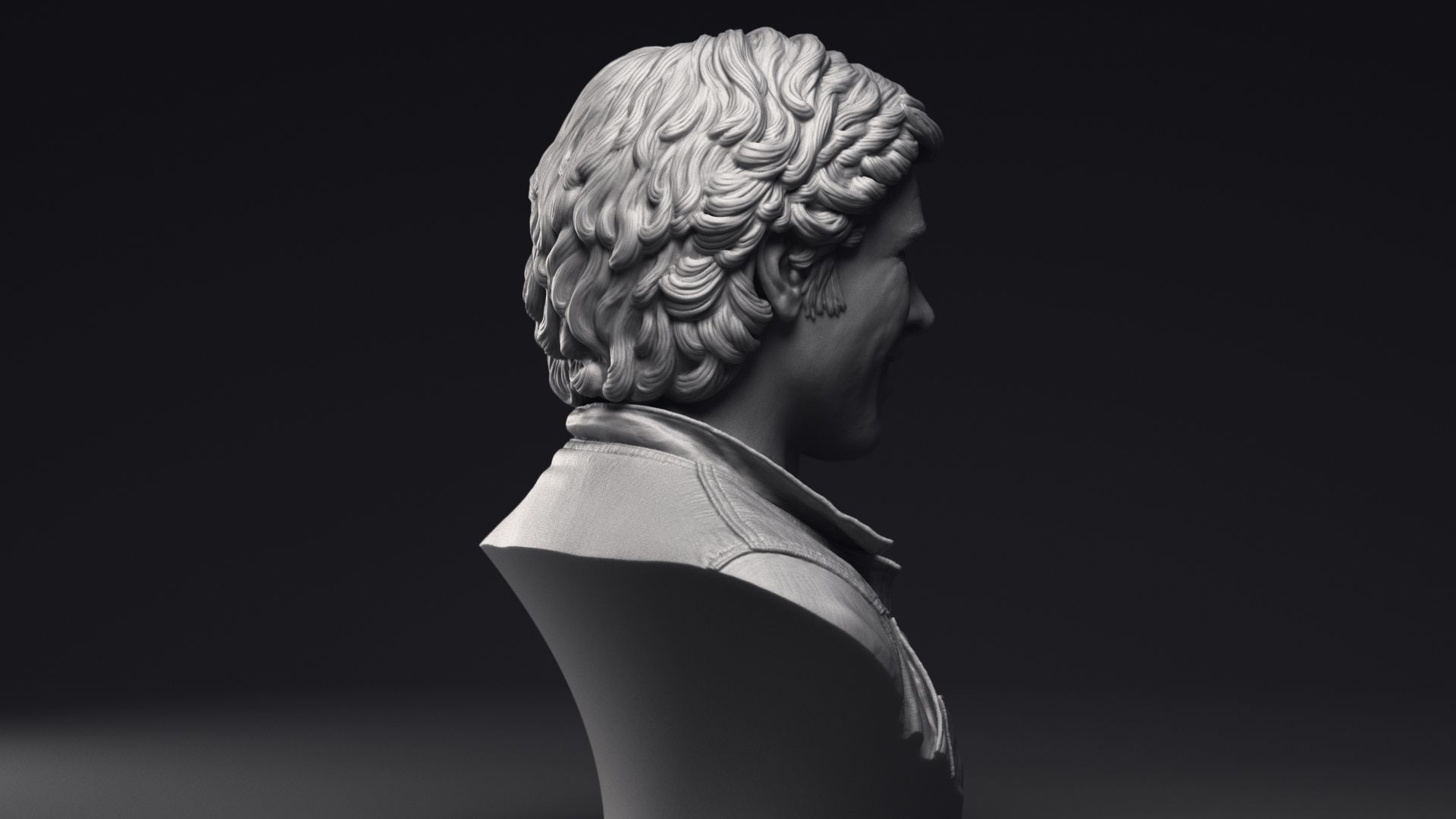 Harrison Ford as Han Solo Bust Printable 3D Model 3D print model_23