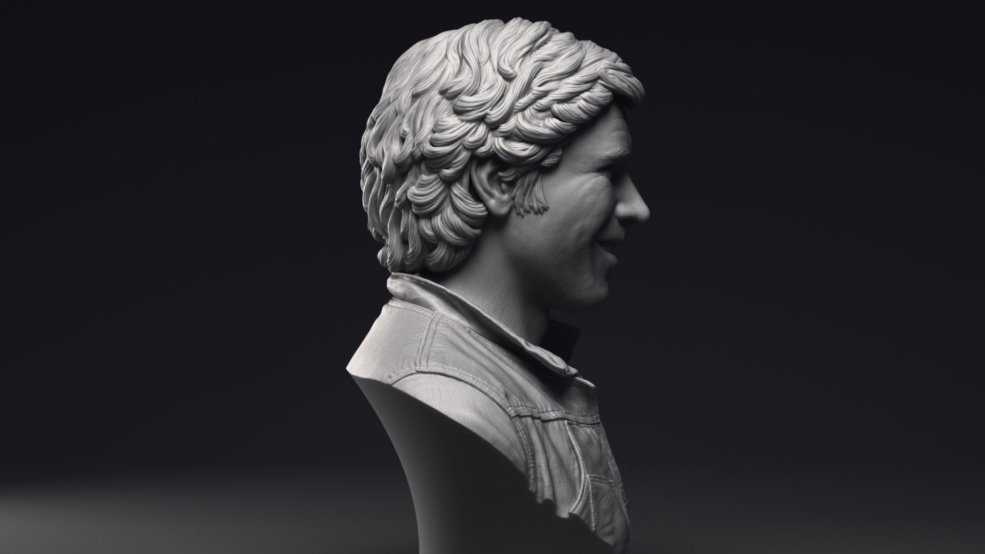Harrison Ford as Han Solo Bust Printable 3D Model 3D print model_24