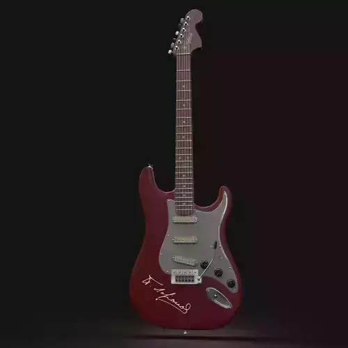 Electric guitar PBR Highpoly