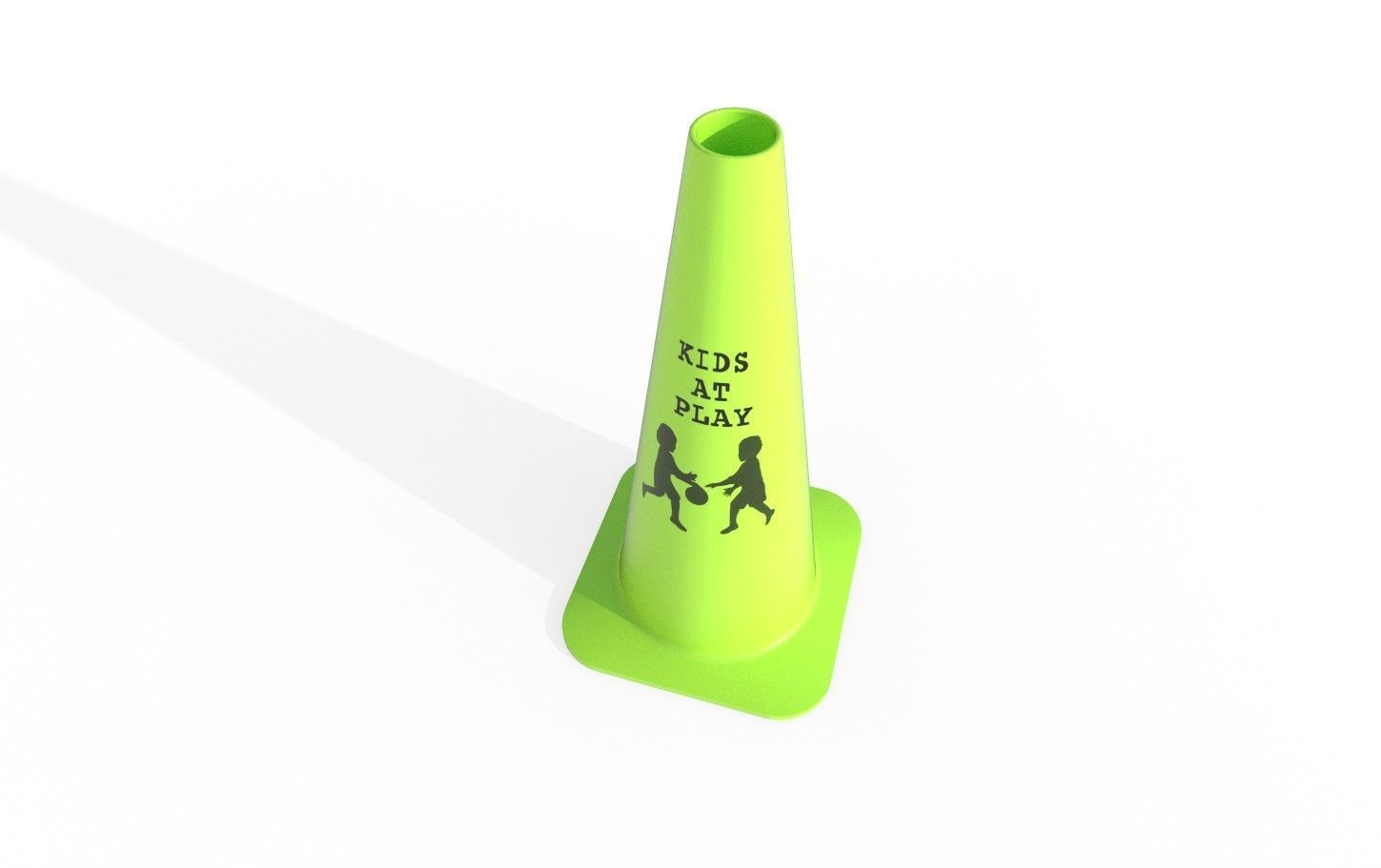 Road Cone M7 - With STL Low-poly 3D model_2