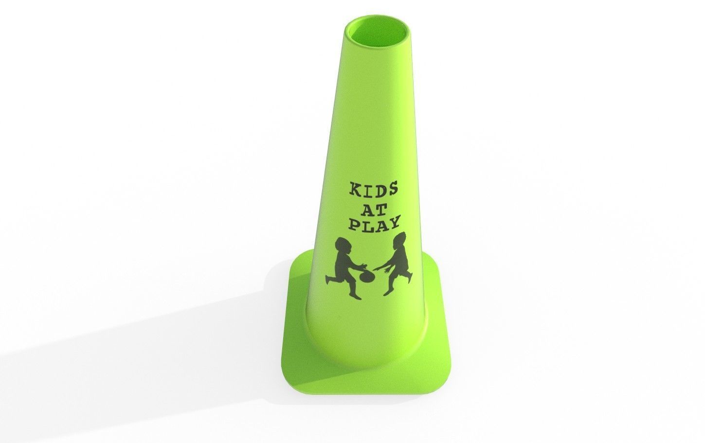 Road Cone M7 - With STL Low-poly 3D model_7