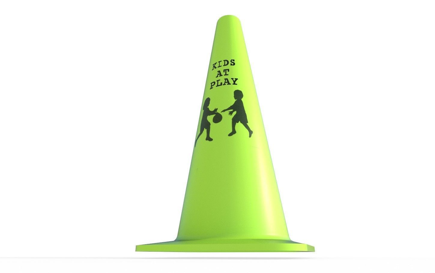 Road Cone M7 - With STL Low-poly 3D model_6
