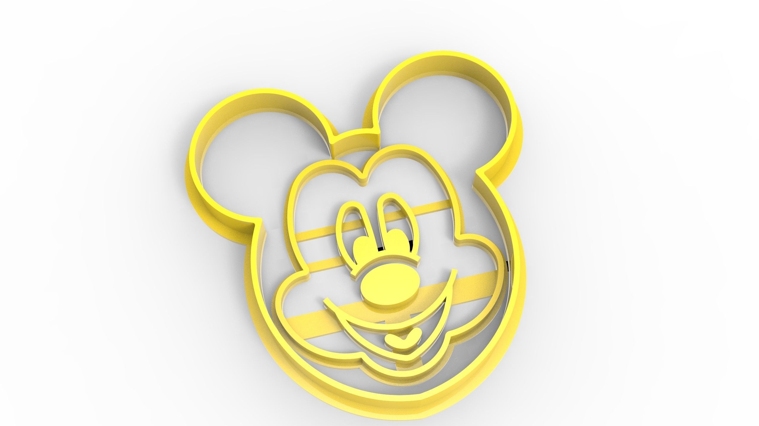 cookie cutter 3d print model Mikki Maus 3D print model 3D print model_3