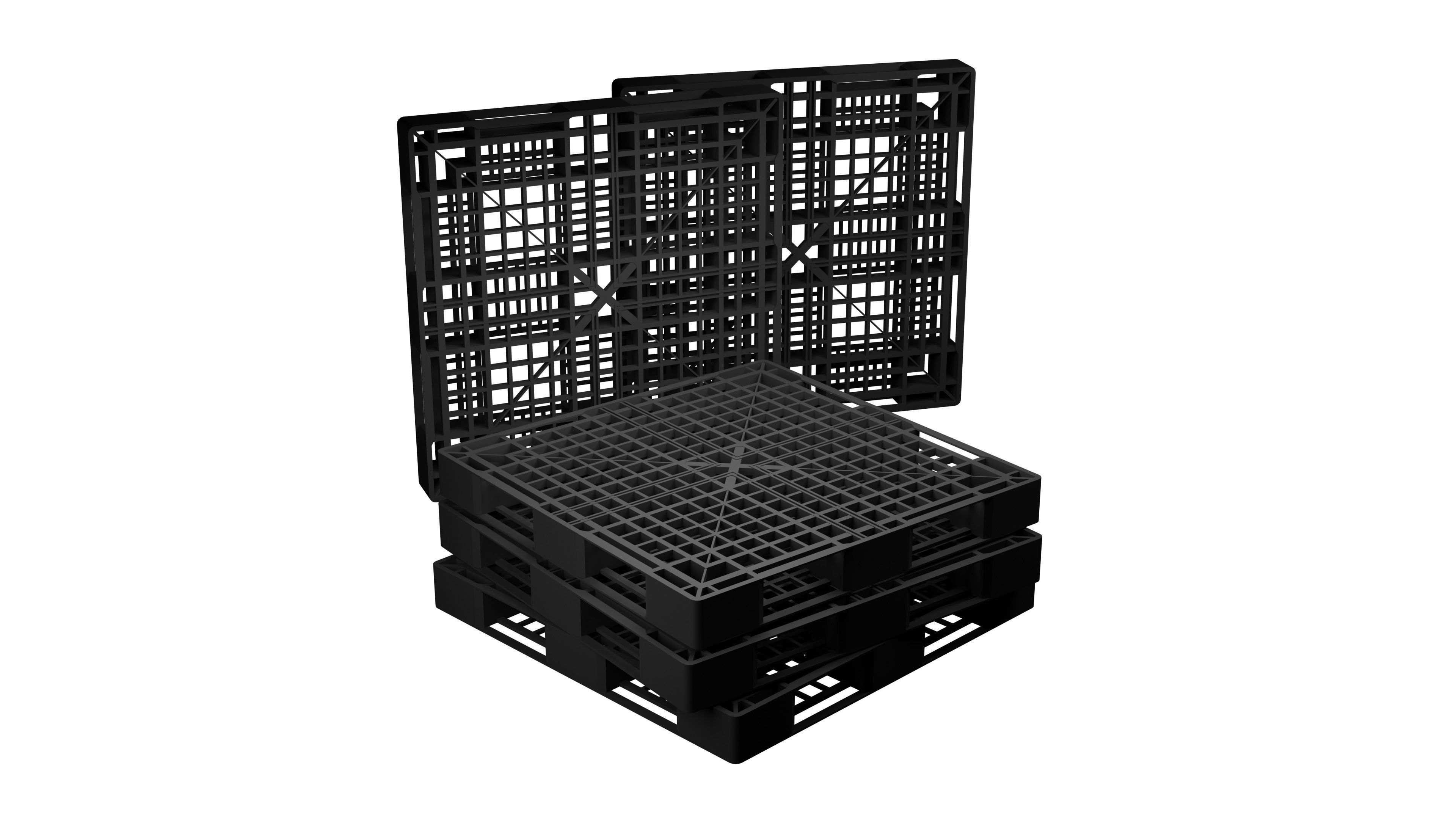 Plastic Pallet Low poly Low-poly 3D model_5