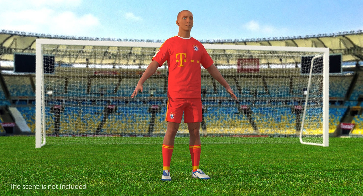 Soccer or Football Player Bayern 3D model_1